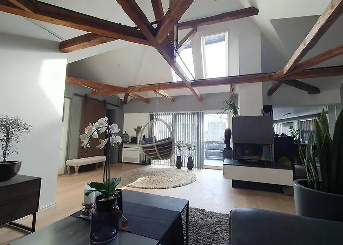 Modern Loftsleilighet شقة فردريكسْتاد