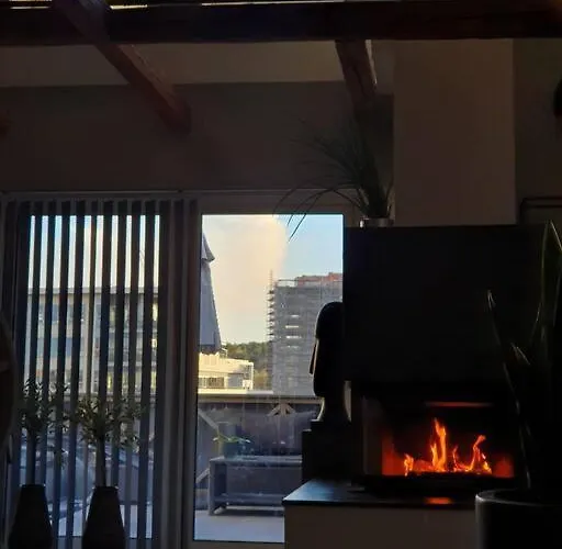 Modern Loftsleilighet شقة فردريكسْتاد